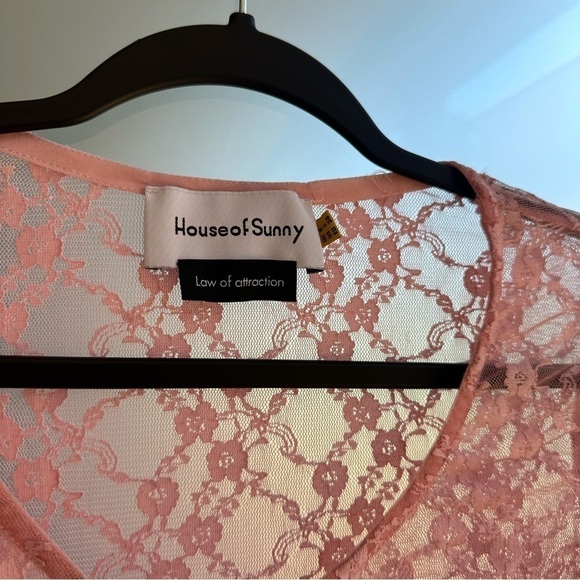 House of Sunny Lace Long Sleeve Pink - Picture 4 of 7